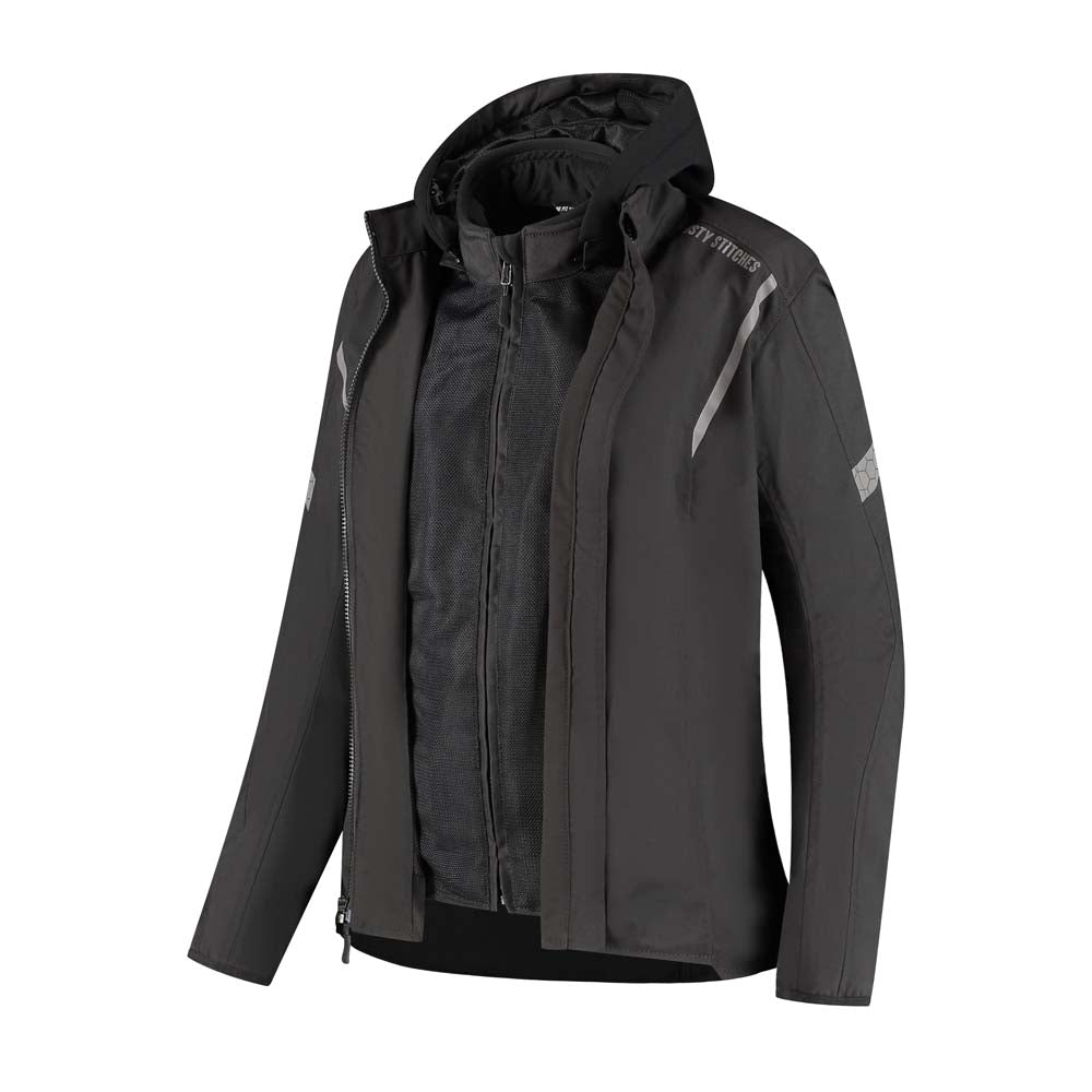 Rusty Stitches Caroline Ladies Textile Jacket Black - FREE UK Delivery, FREE 365 Day Returns | Moto Central