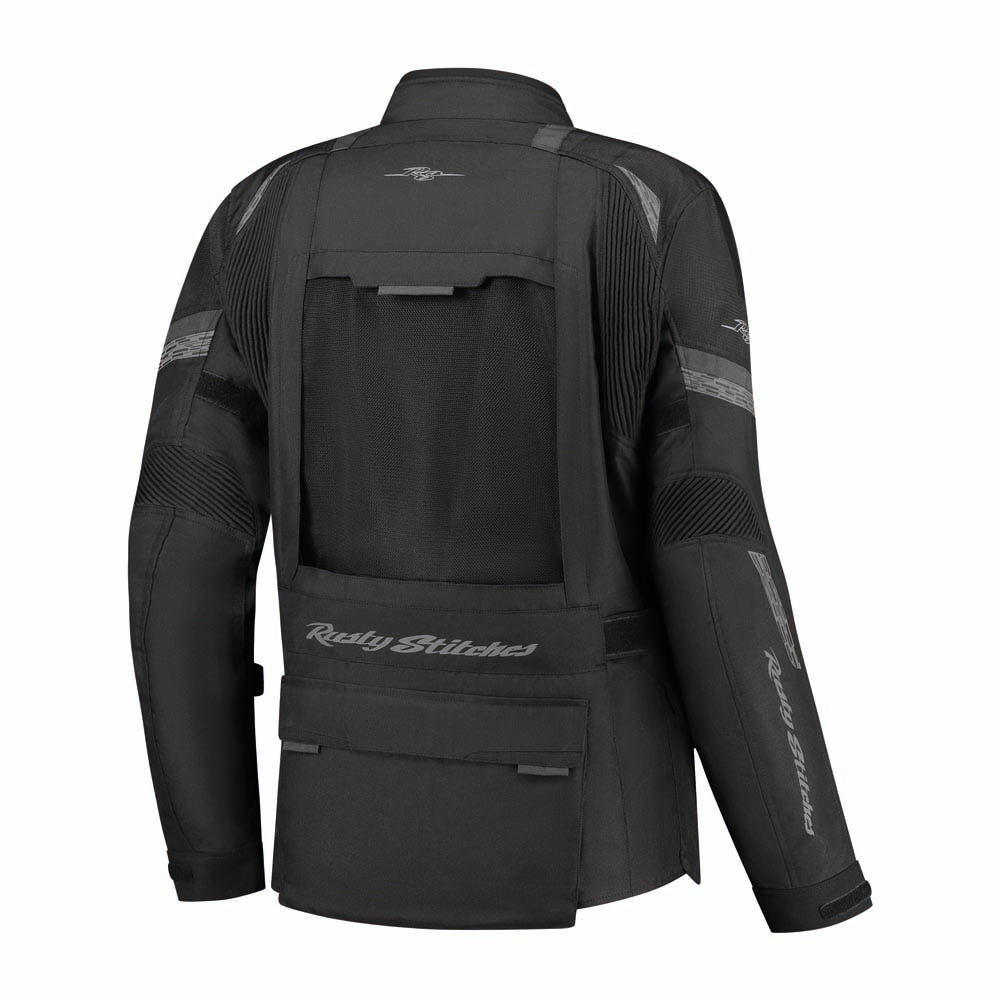 Rusty Stitches Cliff Textile Jacket Black - FREE UK Delivery, FREE 365 Day Returns | Moto Central