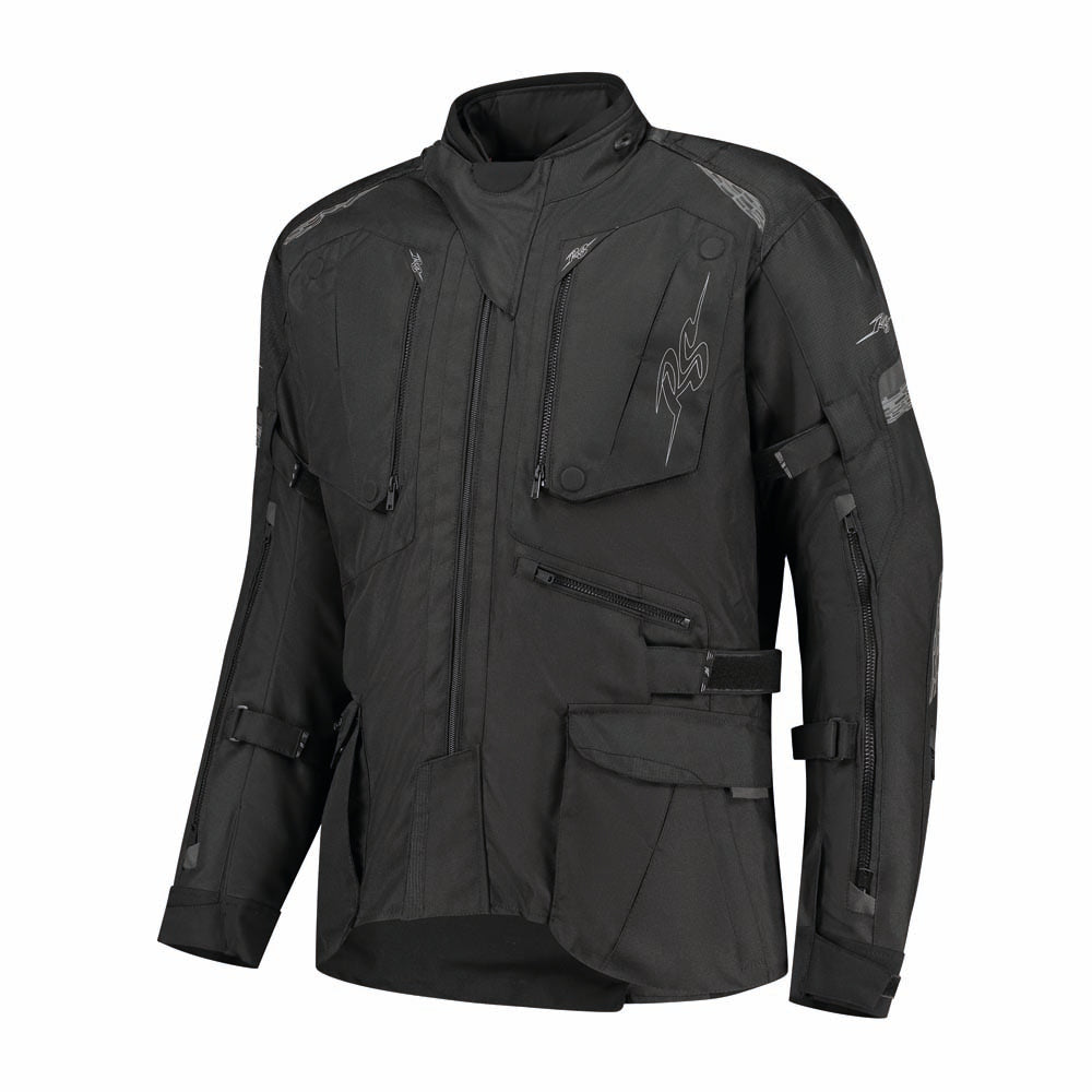 Rusty Stitches Cliff Textile Jacket Black - FREE UK Delivery, FREE 365 Day Returns | Moto Central