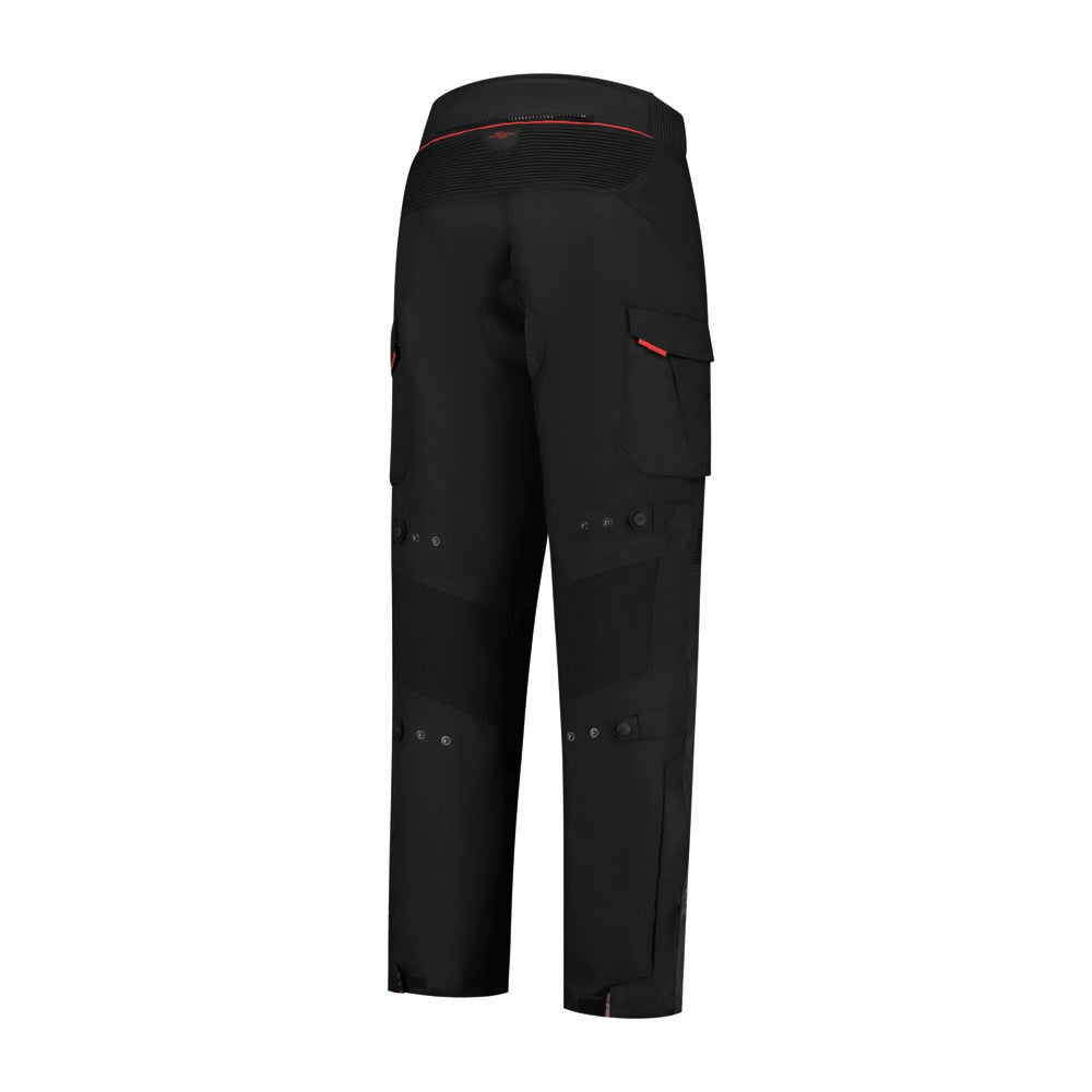 Rusty Stitches Cliff Textile Trouser Black / Grey / Red - FREE UK Delivery, FREE 365 Day Returns | Moto Central