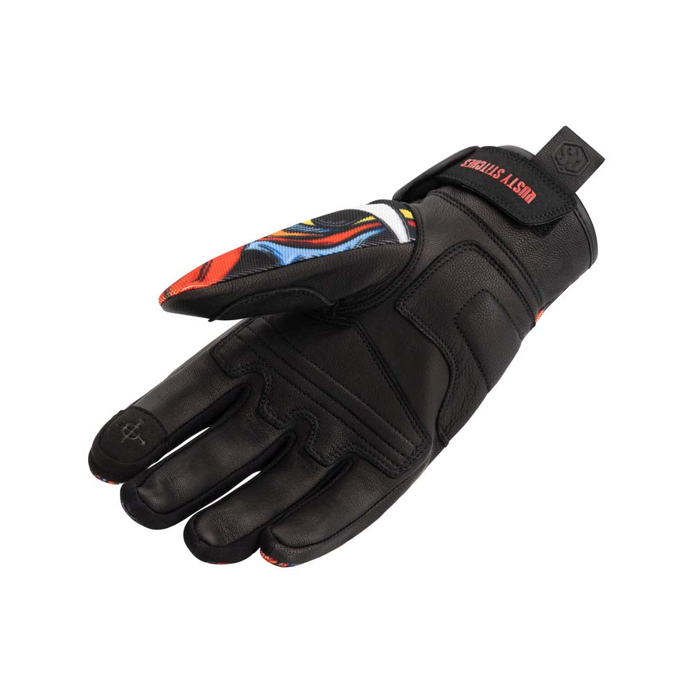 Rusty Stitches Clyde V3 Leather & Textile Gloves Mask - FREE UK Delivery, FREE 365 Day Returns | Moto Central