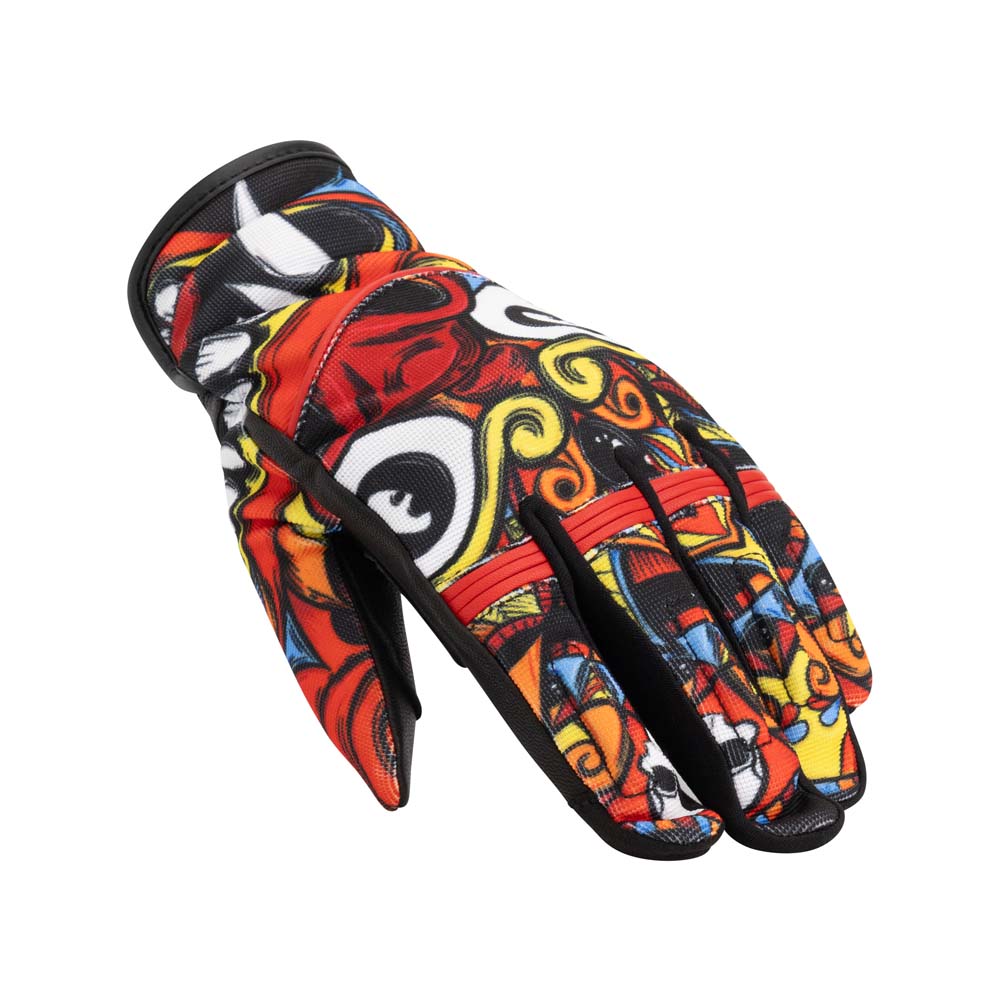 Rusty Stitches Clyde V3 Leather & Textile Gloves Mask - FREE UK Delivery, FREE 365 Day Returns | Moto Central