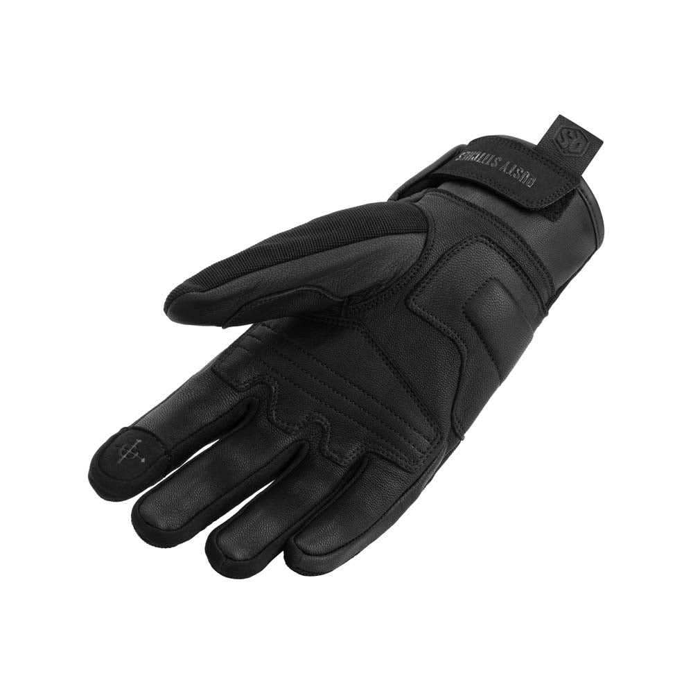 Rusty Stitches Clyde V3 Leather & Textile Gloves Black - FREE UK Delivery, FREE 365 Day Returns | Moto Central