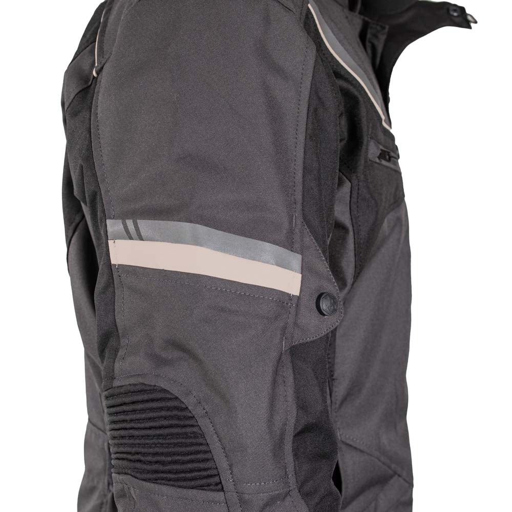 Rusty Stitches Luke Textile Jacket Anthracite / Black - FREE UK Delivery, FREE 365 Day Returns | Moto Central