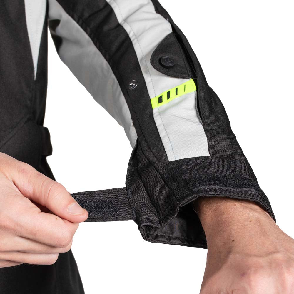 Rusty Stitches Luke Textile Jacket Black / Fluo Yellow - FREE UK Delivery, FREE 365 Day Returns | Moto Central