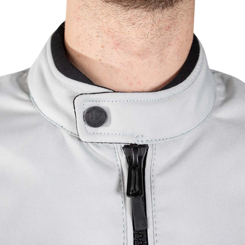 Rusty Stitches Mike Textile Jacket Light Grey - FREE UK Delivery, FREE 365 Day Returns | Moto Central