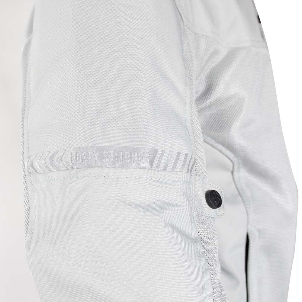 Rusty Stitches Mike Textile Jacket Light Grey - FREE UK Delivery, FREE 365 Day Returns | Moto Central