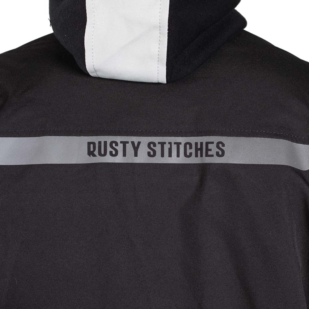 Rusty Stitches Nico Rain Over Jacket Black - FREE UK Delivery, FREE 365 Day Returns | Moto Central