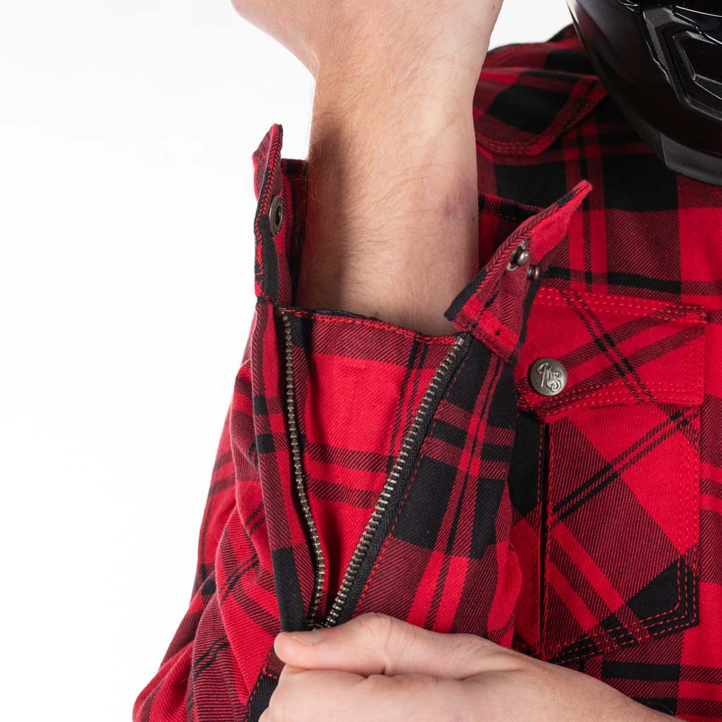 Rusty Stitches Neil V2 Textile Jacket Red / Black - FREE UK Delivery, FREE 365 Day Returns | Moto Central