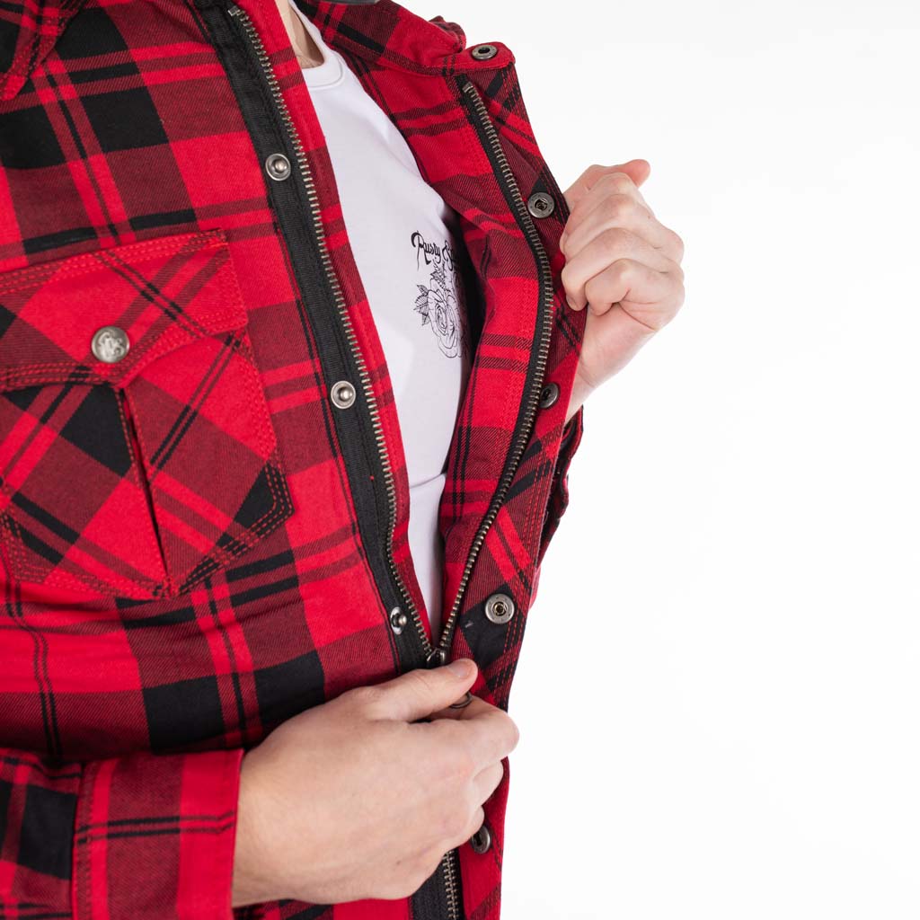 Rusty Stitches Neil V2 Textile Jacket Red / Black - FREE UK Delivery, FREE 365 Day Returns | Moto Central