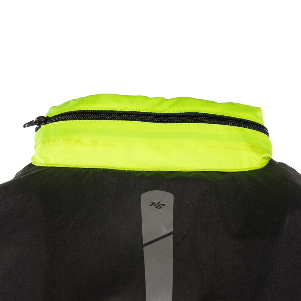 Rusty Stitches Sander Rain Over Jacket Black / Fluo Yellow - FREE UK Delivery, FREE 365 Day Returns | Moto Central