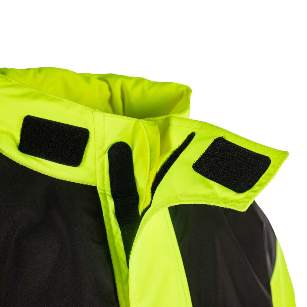 Rusty Stitches Sander Rain Over Jacket Black / Fluo Yellow - FREE UK Delivery, FREE 365 Day Returns | Moto Central
