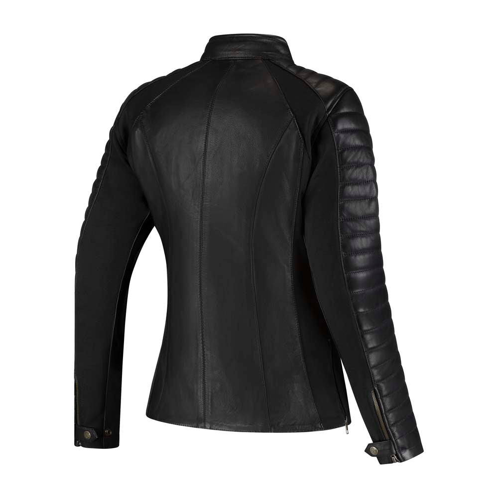 Rusty Stitches Donna Ladies Leather Jacket Black - FREE UK Delivery, FREE 365 Day Returns | Moto Central