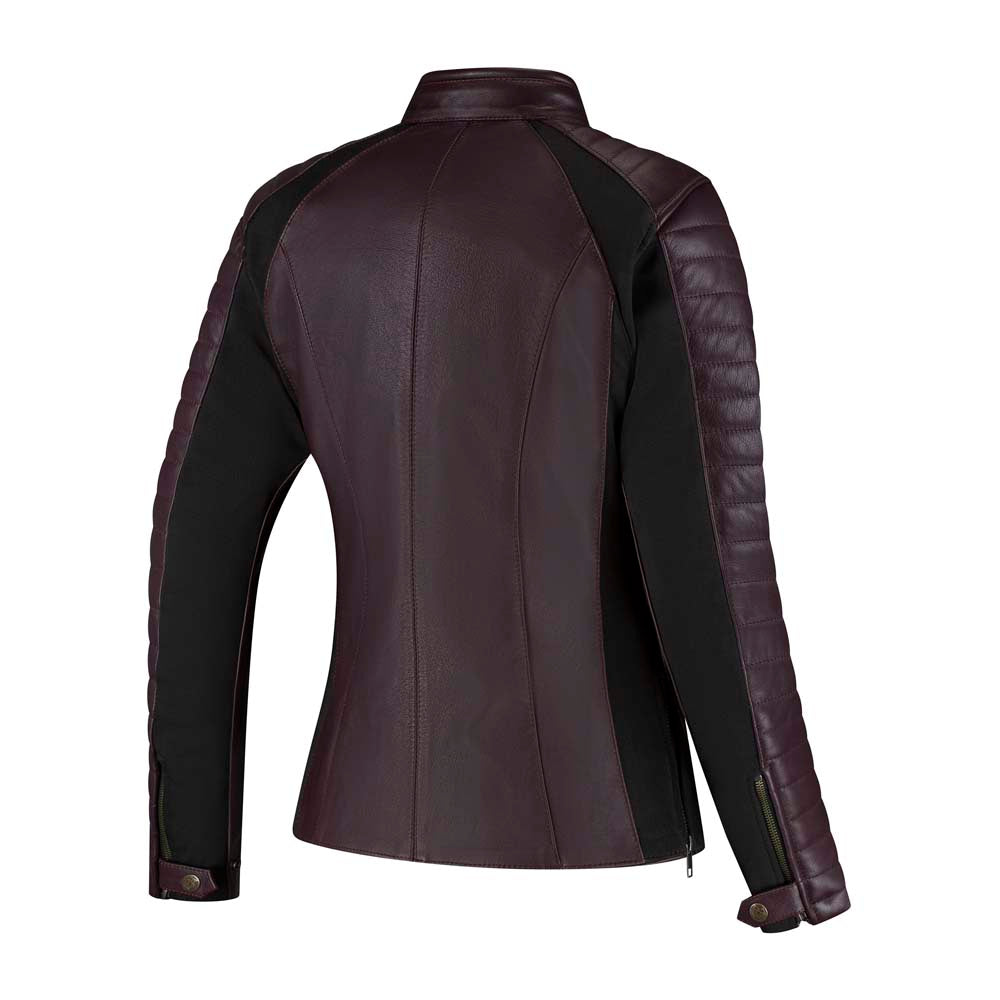 Rusty Stitches Donna Ladies Leather Jacket Aubergine - FREE UK Delivery, FREE 365 Day Returns | Moto Central