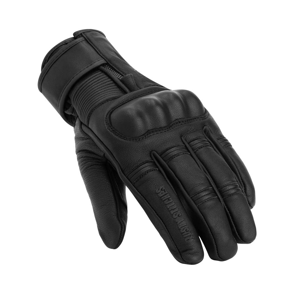 Rusty Stitches Frank Leather Gloves Black - FREE UK Delivery, FREE 365 Day Returns | Moto Central