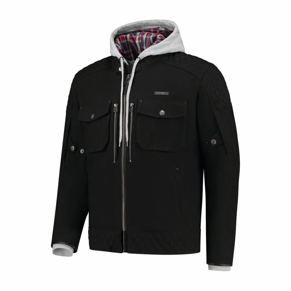 Rusty Stitches Glenn Textile Jacket Black - FREE UK Delivery, FREE 365 Day Returns | Moto Central