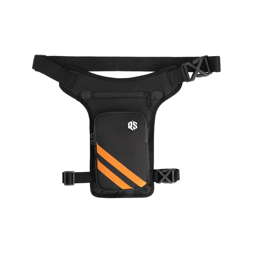 Rusty Stitches Gordon V2 Bag Black / Orange - FREE UK Delivery, FREE 365 Day Returns | Moto Central