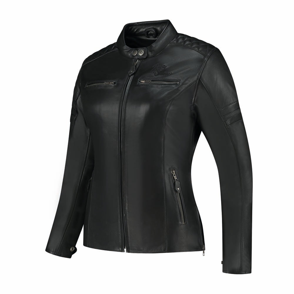Rusty Stitches Joyce V2 Ladies Leather Jacket Black - FREE UK Delivery, FREE 365 Day Returns | Moto Central
