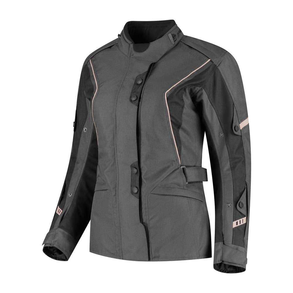 Rusty Stitches Leah Ladies Textile Jacket Anthracite / Black - FREE UK Delivery, FREE 365 Day Returns | Moto Central