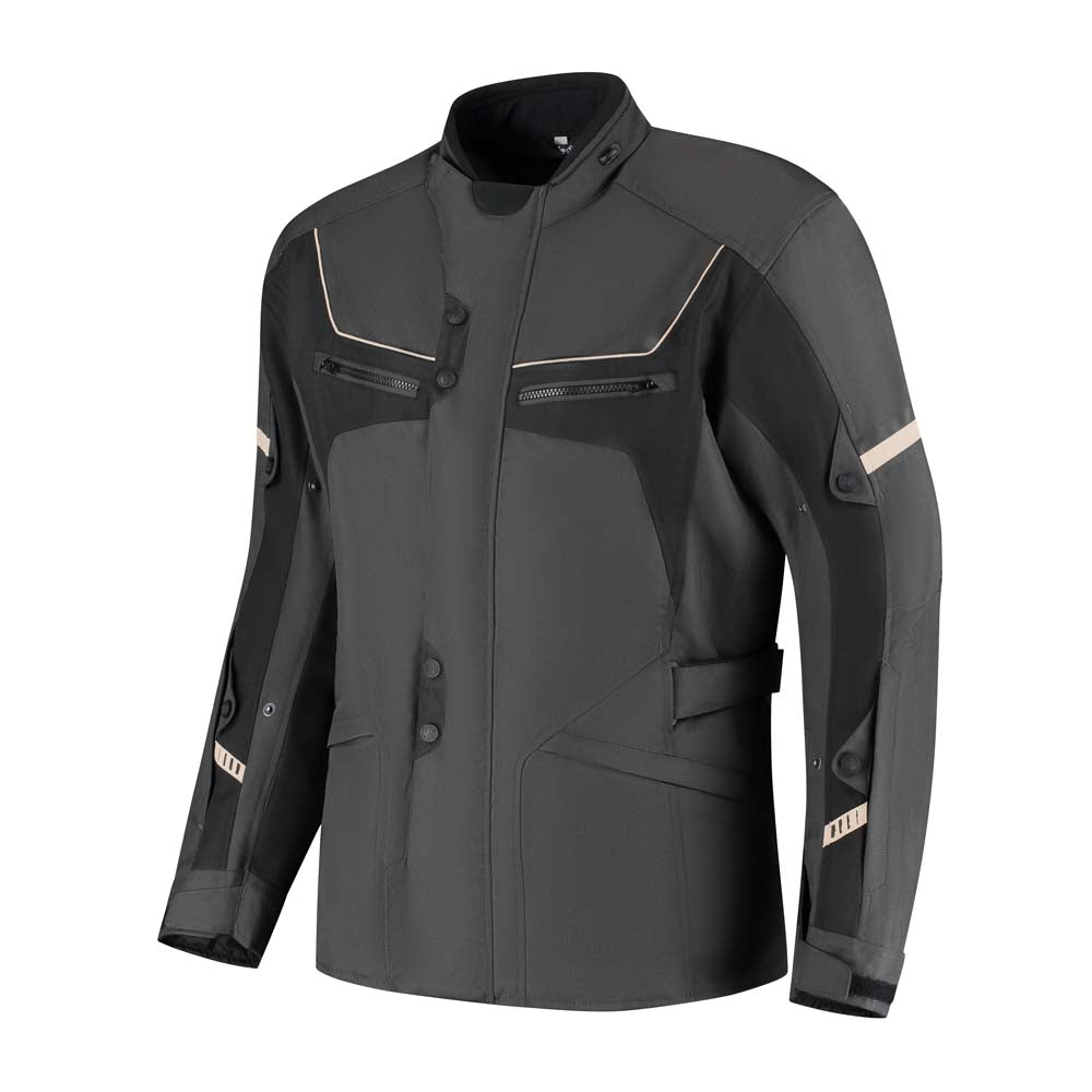Rusty Stitches Luke Textile Jacket Anthracite / Black - FREE UK Delivery, FREE 365 Day Returns | Moto Central