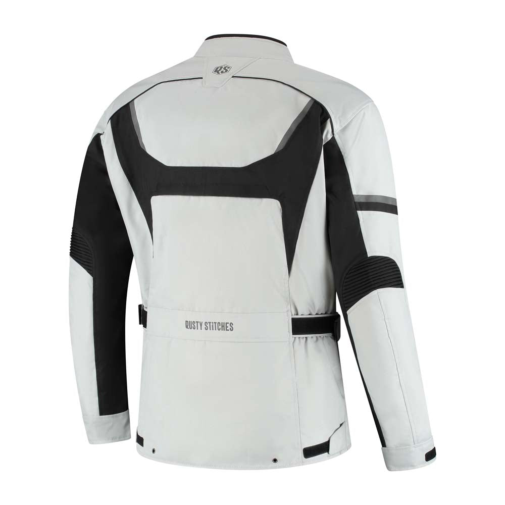 Rusty Stitches Luke Textile Jacket Light Grey / Black - FREE UK Delivery, FREE 365 Day Returns | Moto Central