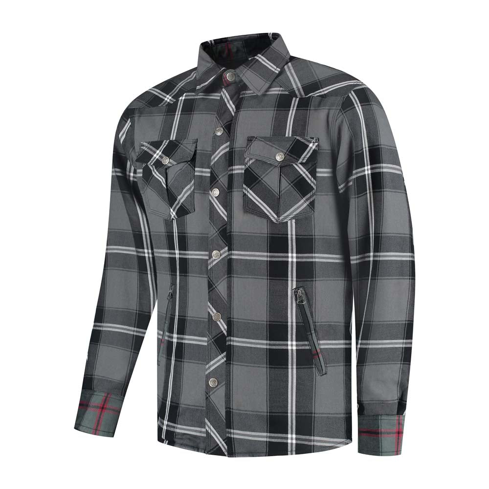 Rusty Stitches Noah Fleece Tech Textile Jacket Grey / Black / White - FREE UK Delivery, FREE 365 Day Returns | Moto Central