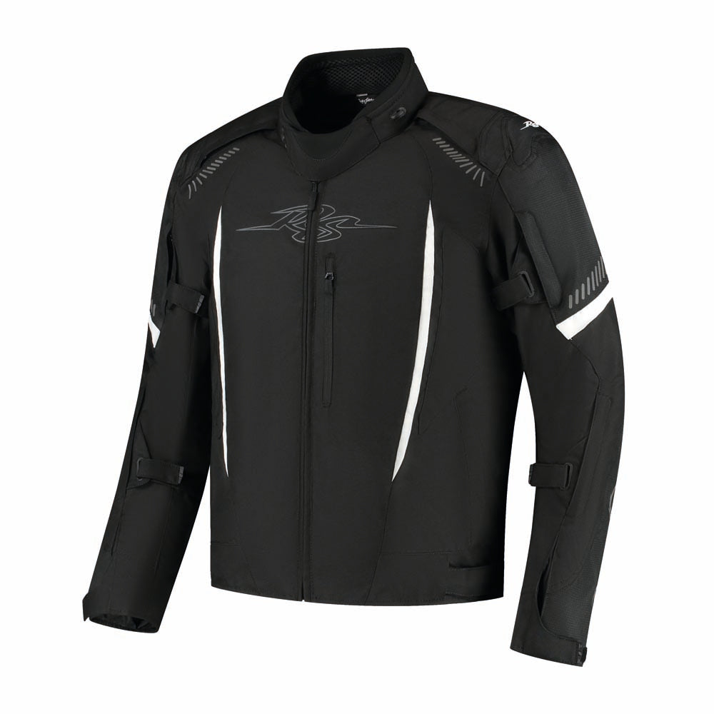 Rusty Stitches Pete Textile Jacket Black / White - FREE UK Delivery, FREE 365 Day Returns | Moto Central