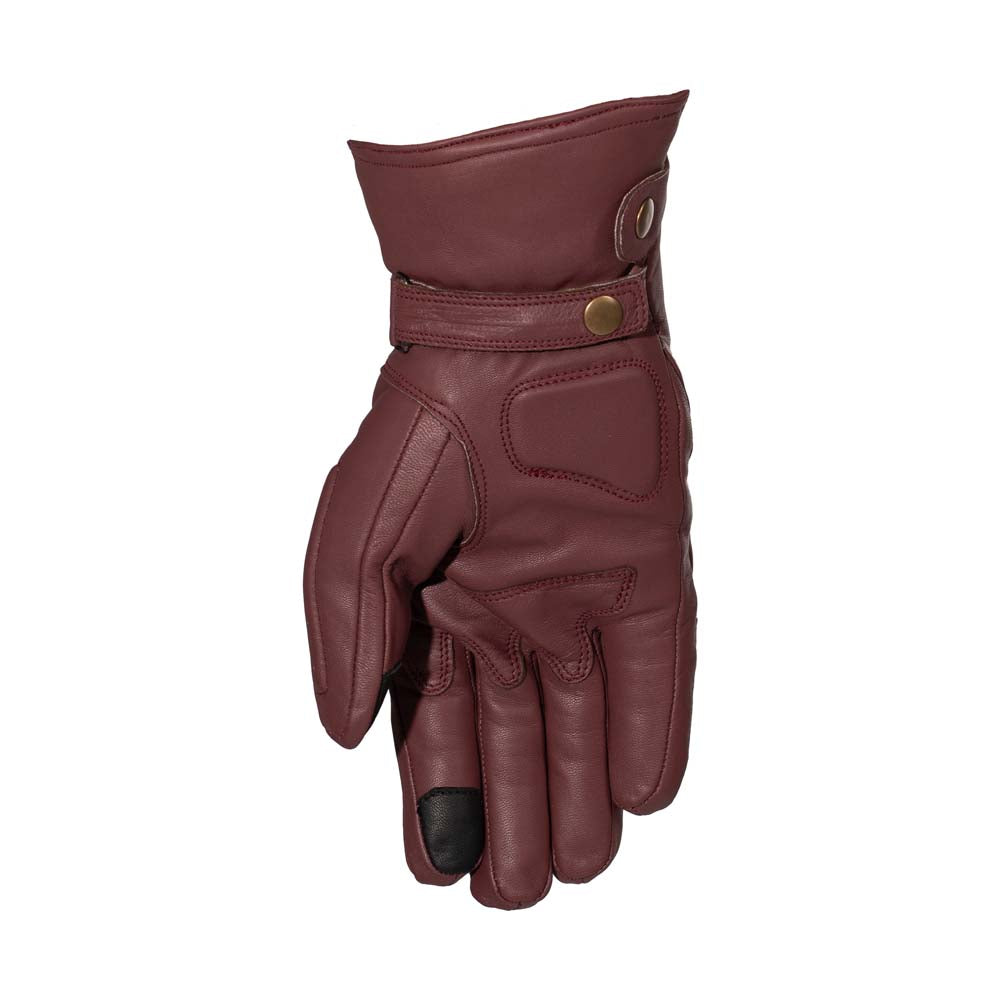 Rusty Stitches Ray Leather Gloves Maroon - FREE UK Delivery, FREE 365 Day Returns | Moto Central