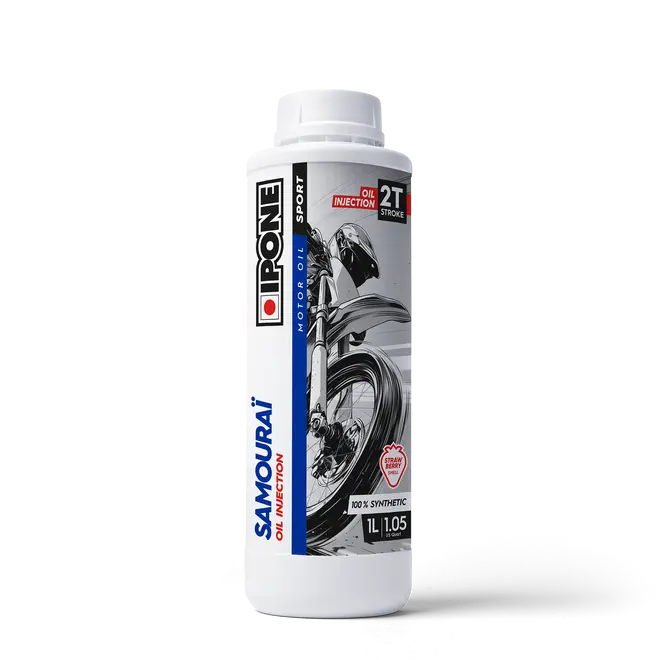 IPONE Samourai Oil Injection - 1 Liter Strawberry FREE UK Delivery, FREE 365 Day Returns | Moto Central