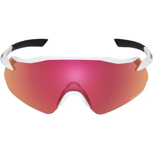 Shimano Equinox Glasses Metallic White With Ridescape Road Lens - FREE UK Shipping, FREE 365 Day Returns | Moto Central
