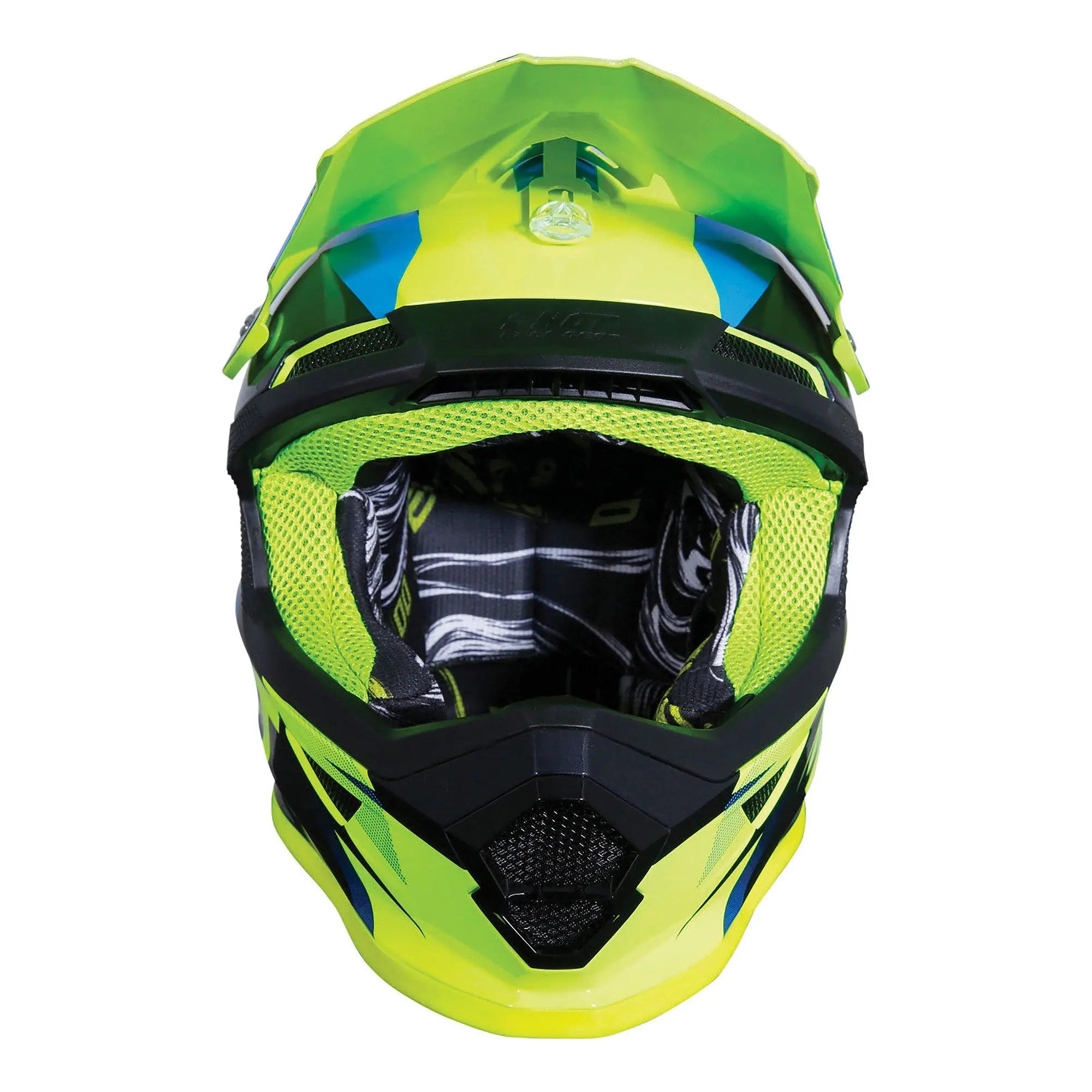 Shot Furious MX Helmet Ultimate Blue / Gloss Neon Yellow - FREE UK Shipping, FREE 365 Day Returns | Moto Central