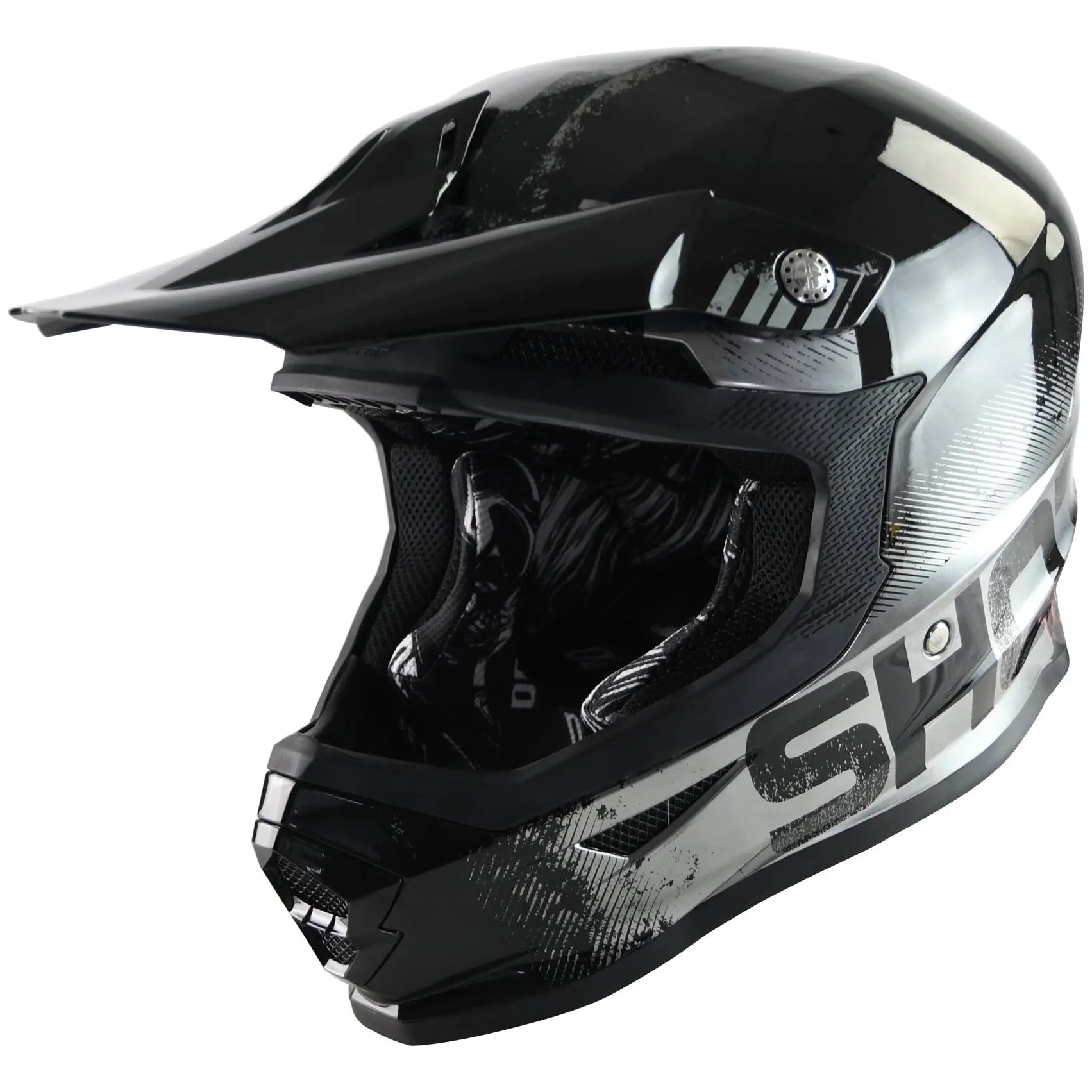 Shot Furious MX Helmet Coalition Silver Chrome - FREE UK Shipping, FREE 365 Day Returns | Moto Central