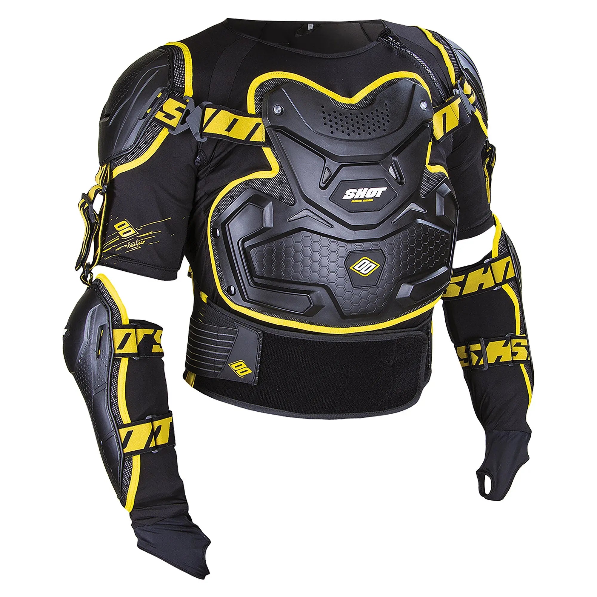 Shot Interceptor Body Armour Black / Yellow - FREE UK Shipping, FREE 365 Day Returns | Moto Central