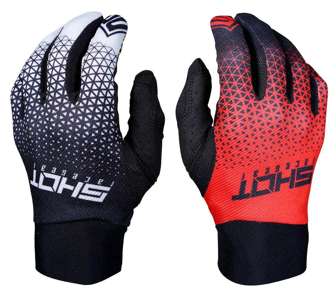 Shot Aerolite Delta Gloves Blue / Red - FREE UK Shipping, FREE 365 Day Returns | Moto Central