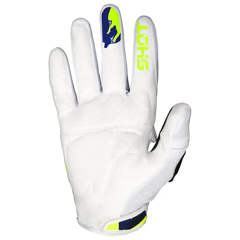 Shot Contact Counter Gloves Blue / Neon Yellow - FREE UK Shipping, FREE 365 Day Returns | Moto Central
