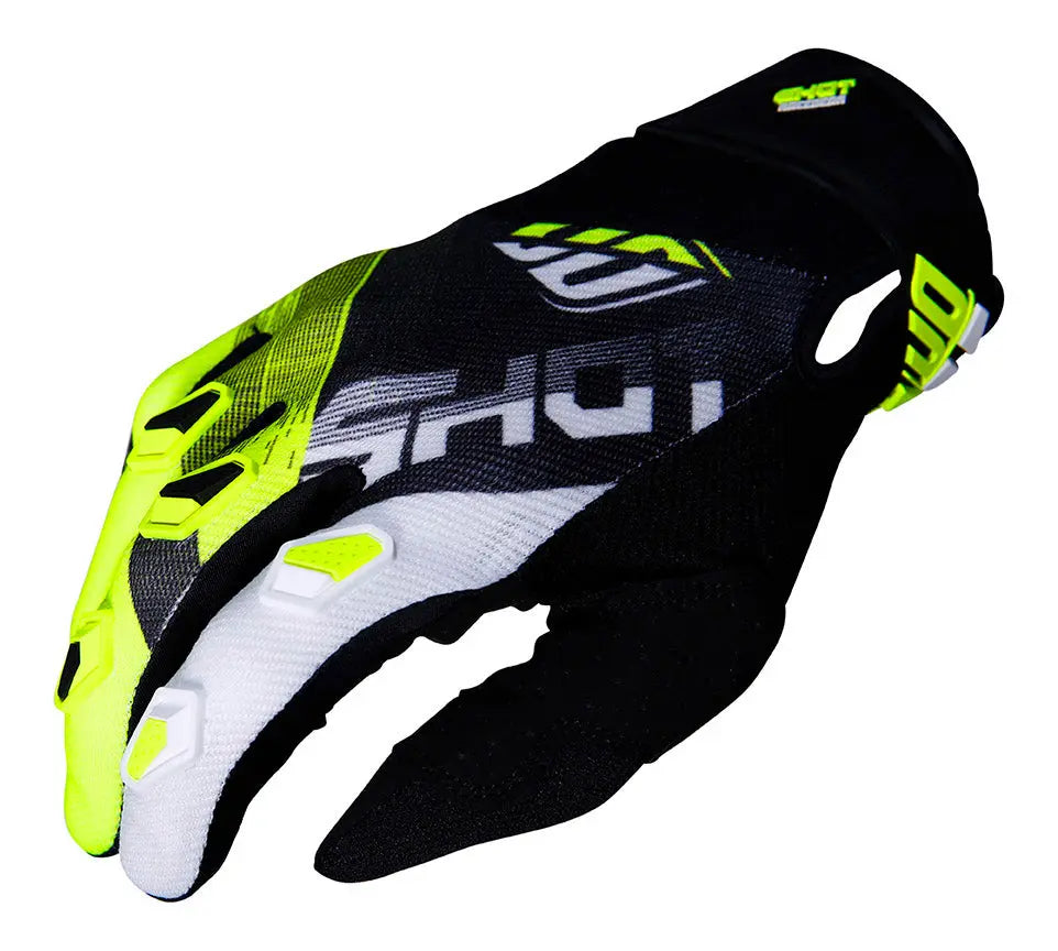 Shot Devo Ultimate Gloves Black / Neon Yellow - FREE UK Shipping, FREE 365 Day Returns | Moto Central