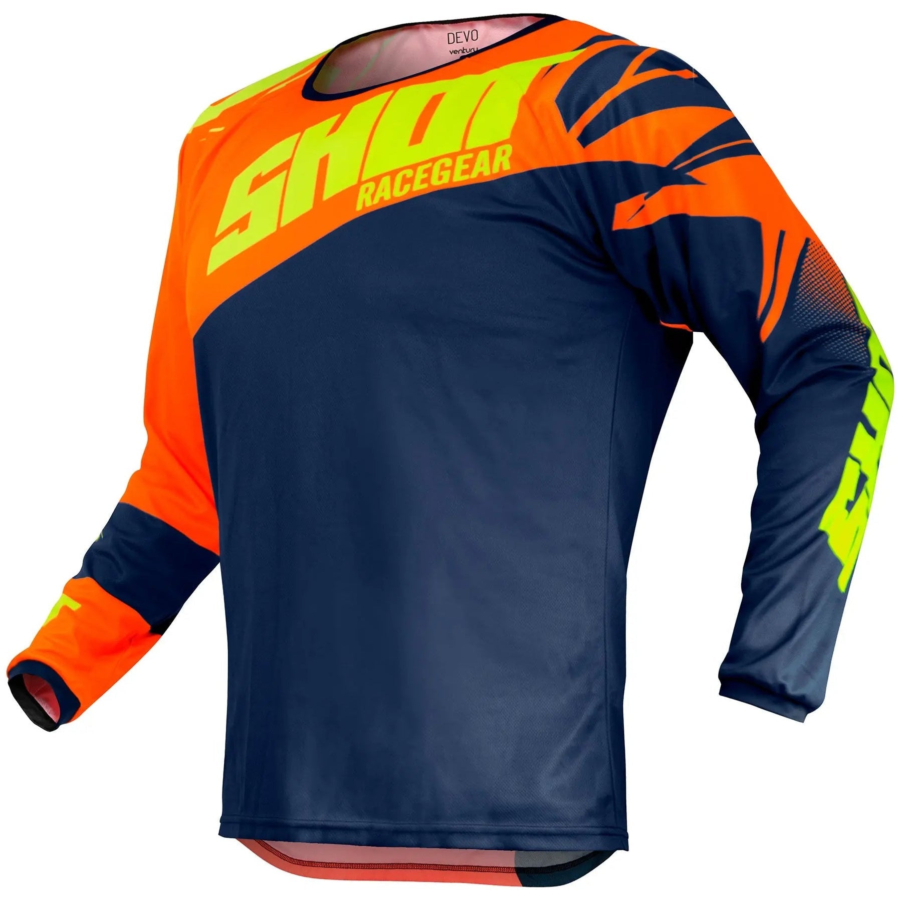 Shot Devo Kids MX Jersey Ventury Neon Orange / Neon Yellow - FREE UK Shipping, FREE 365 Day Returns | Moto Central