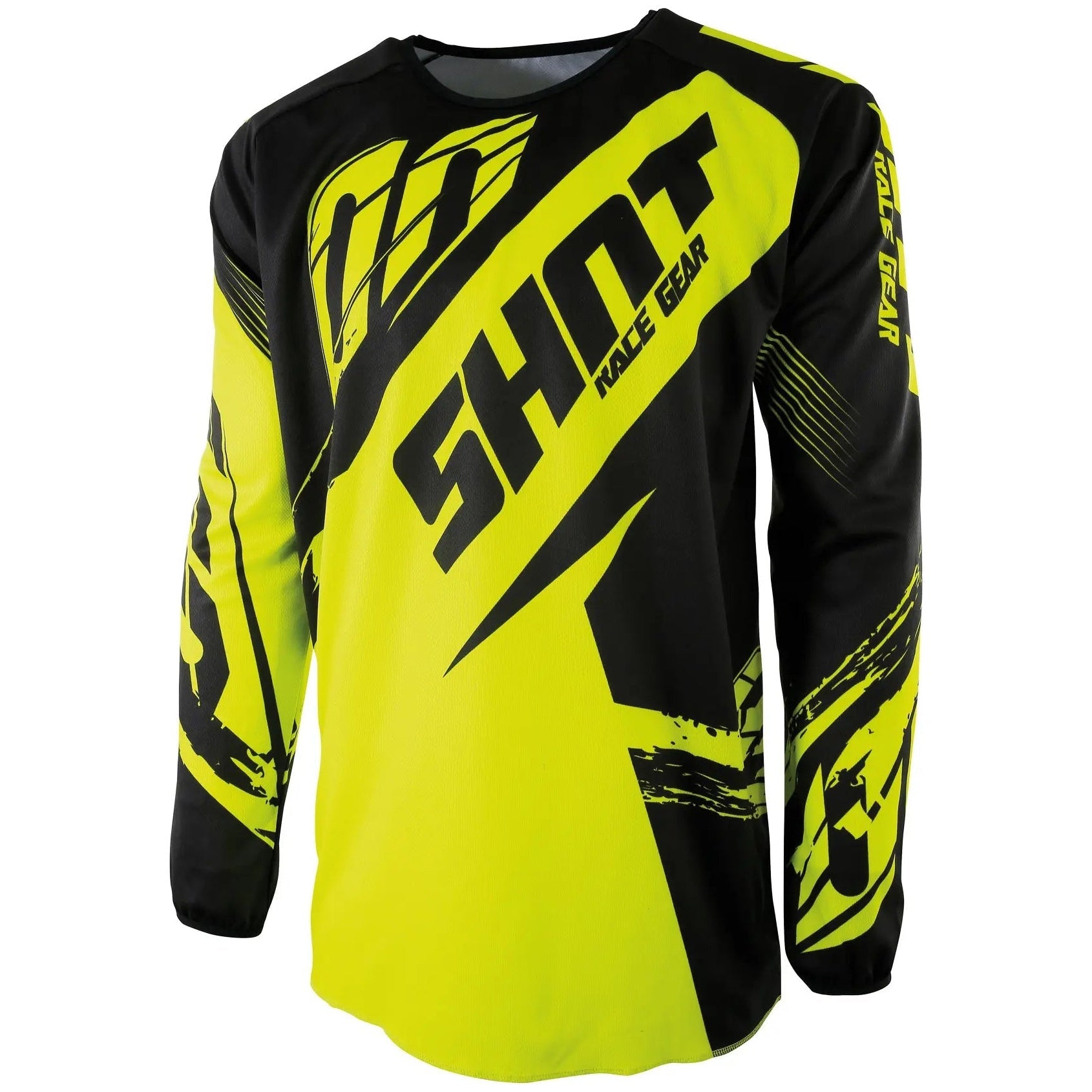 Shot Devo Kids MX Jersey Fast Neon Yellow - FREE UK Shipping, FREE 365 Day Returns | Moto Central