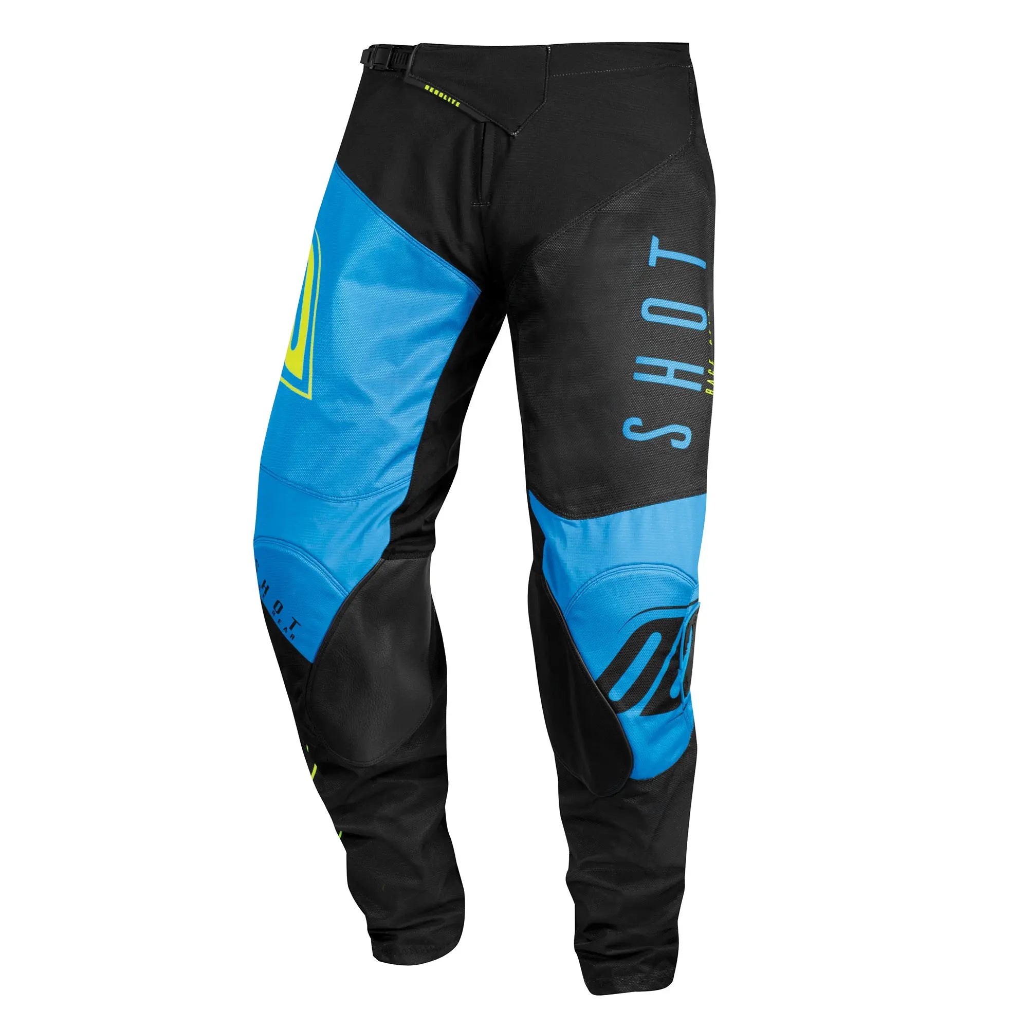 Shot Aerolite MX Trouser Alpha Blue / Neon Yellow - FREE UK Shipping, FREE 365 Day Returns | Moto Central