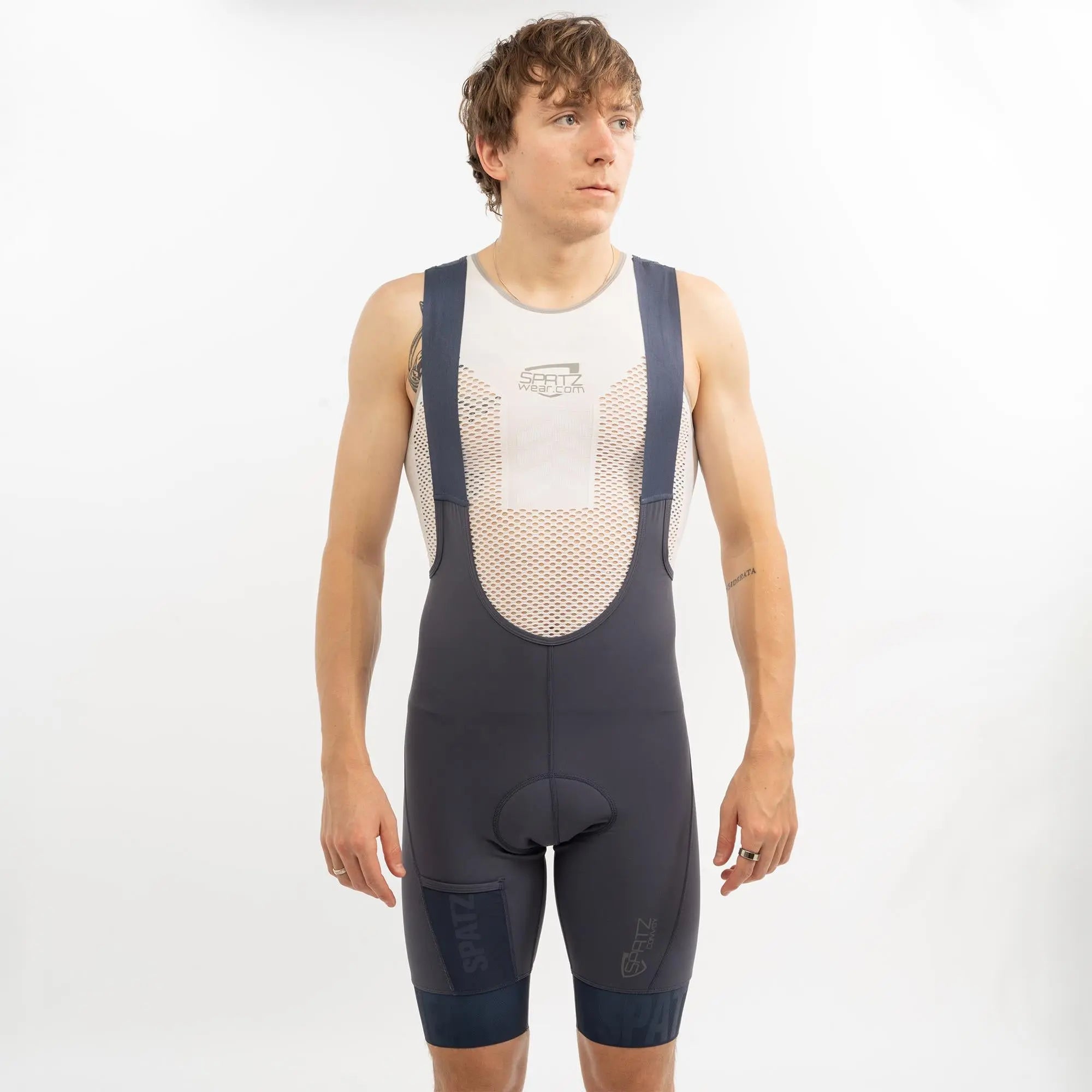 Spatzwear Convoy Bib Shorts Navy Blue - FREE UK Shipping, FREE 365 Day Returns | Moto Central