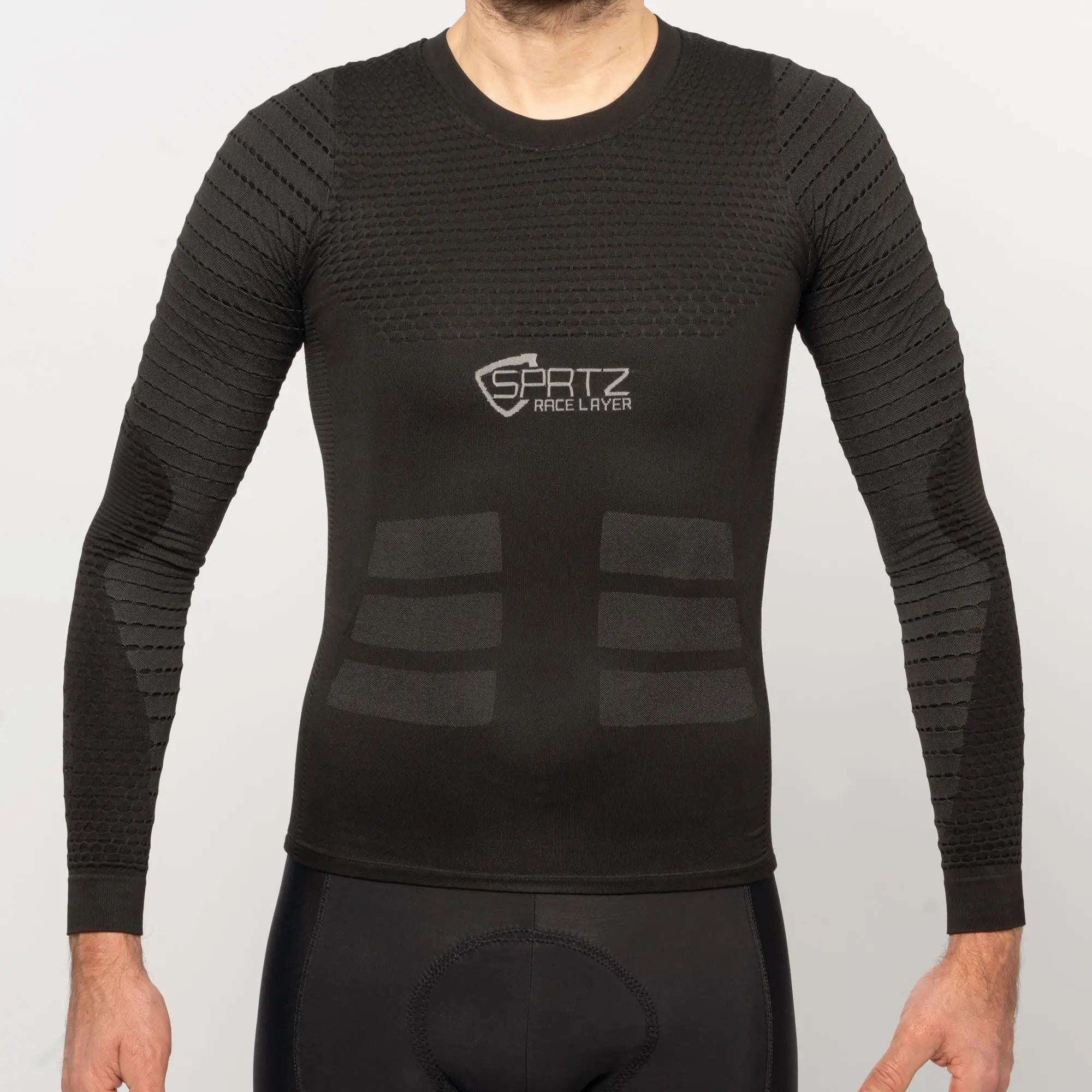 Spatzwear Race Layer Long Sleeves Base Layer Black - FREE UK Shipping, FREE 365 Day Returns | Moto Central