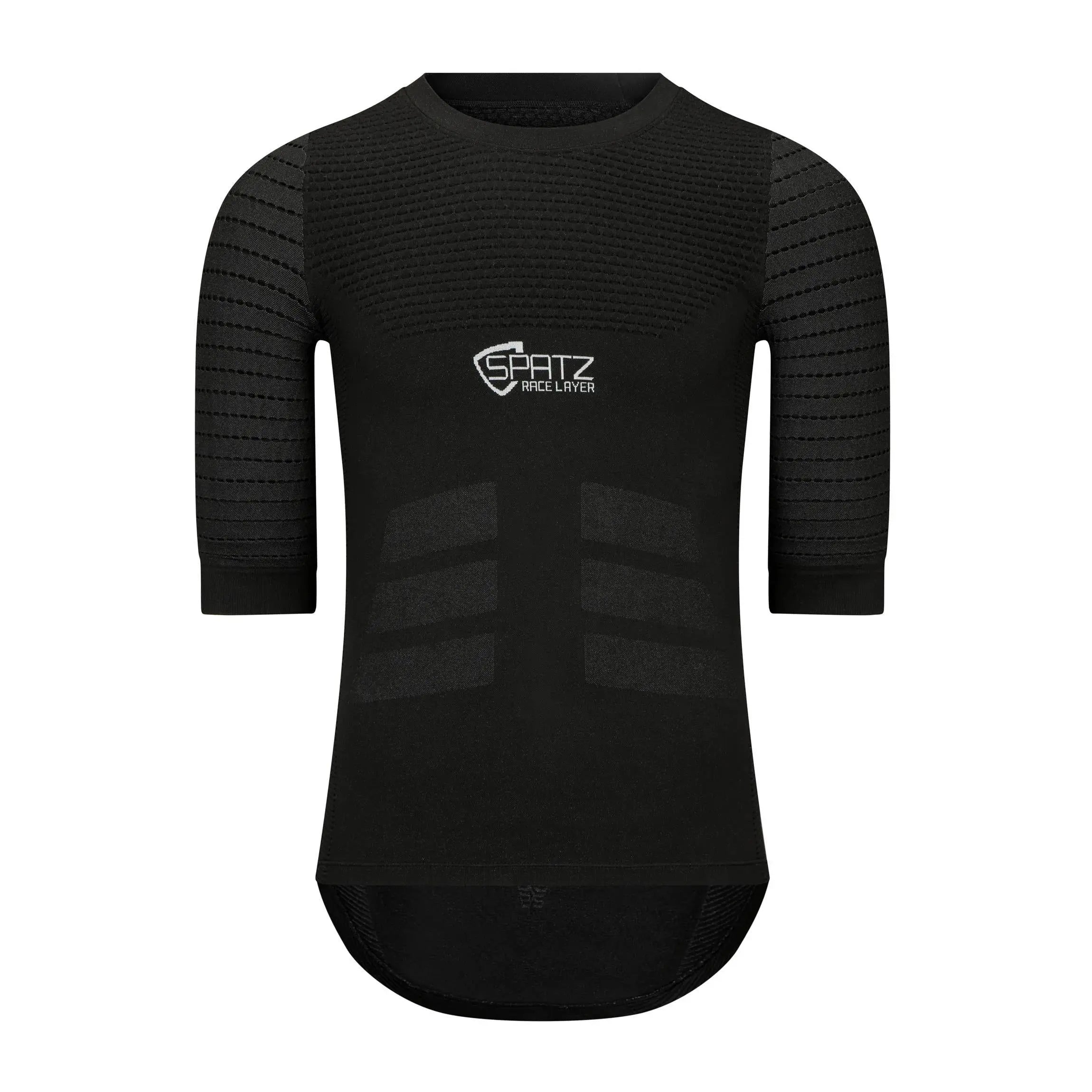 Spatzwear Race Layer Short Sleeves Base Layer Black - FREE UK Shipping, FREE 365 Day Returns | Moto Central