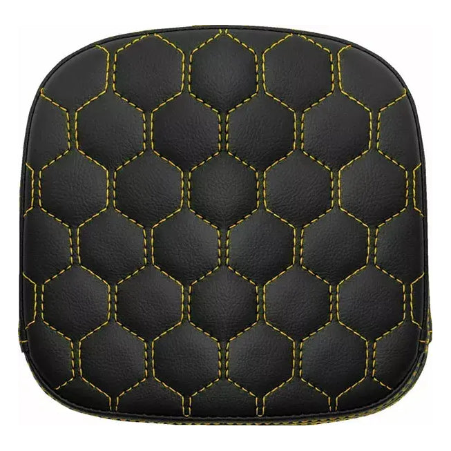 Saddlemen Honeycomb Sissy Bar Pad Black / Gold – motorcycle sissy-bar pad – front view