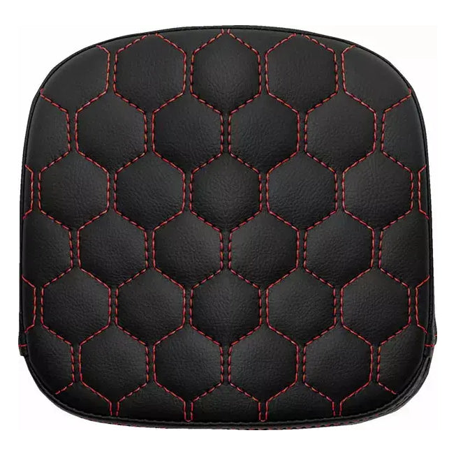 Saddlemen Honeycomb Sissy Bar Pad Black / Red – motorcycle sissy-bar pad – front view