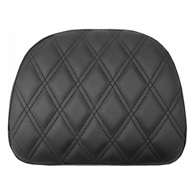 Saddlemen Indian Touring Lattice Stitched Sissy Bar Pad Black – motorcycle sissy-bar pad – front view