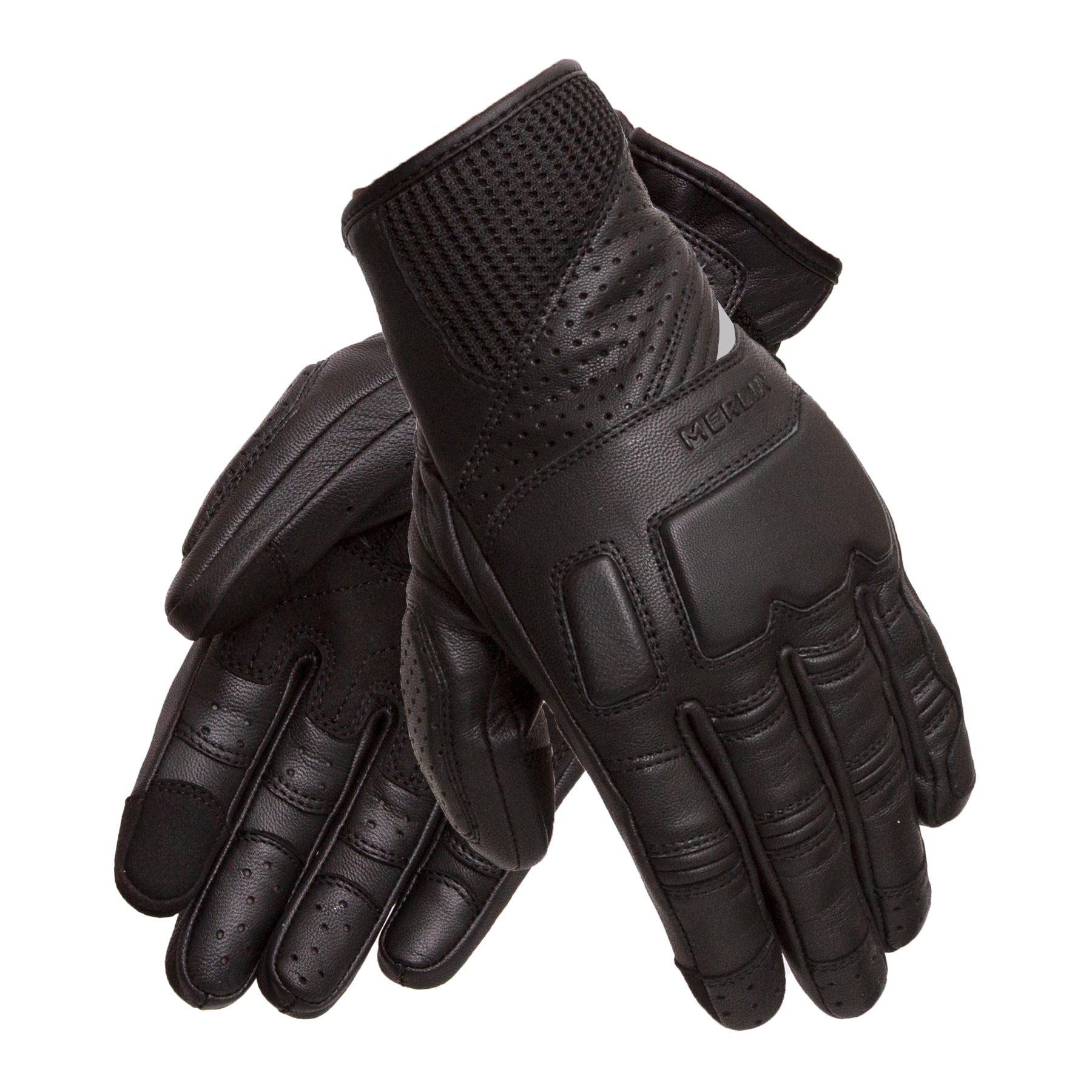 Merlin Salado Explorer Leather Gloves Black FREE UK Delivery, FREE 365 Day Returns | Moto Central