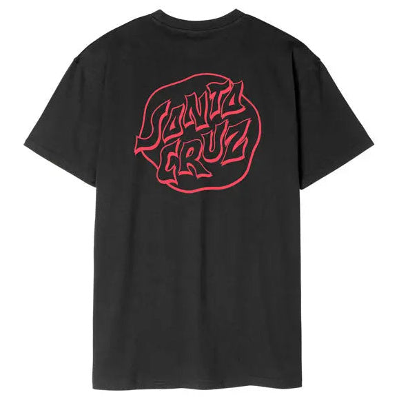 Santa Cruz Fever Dream Mono Dot T-Shirt Black — large graphic view