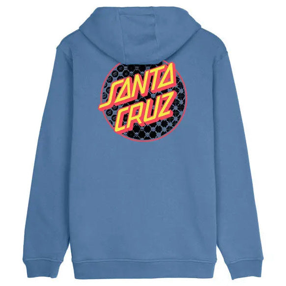 Santa Cruz Meyer Freestyle Dot Dusty Hoodie Blue — large-logo view