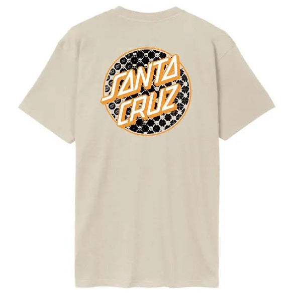 Santa Cruz Meyer Freestyle Dot T-Shirt Chalk — large-logo view