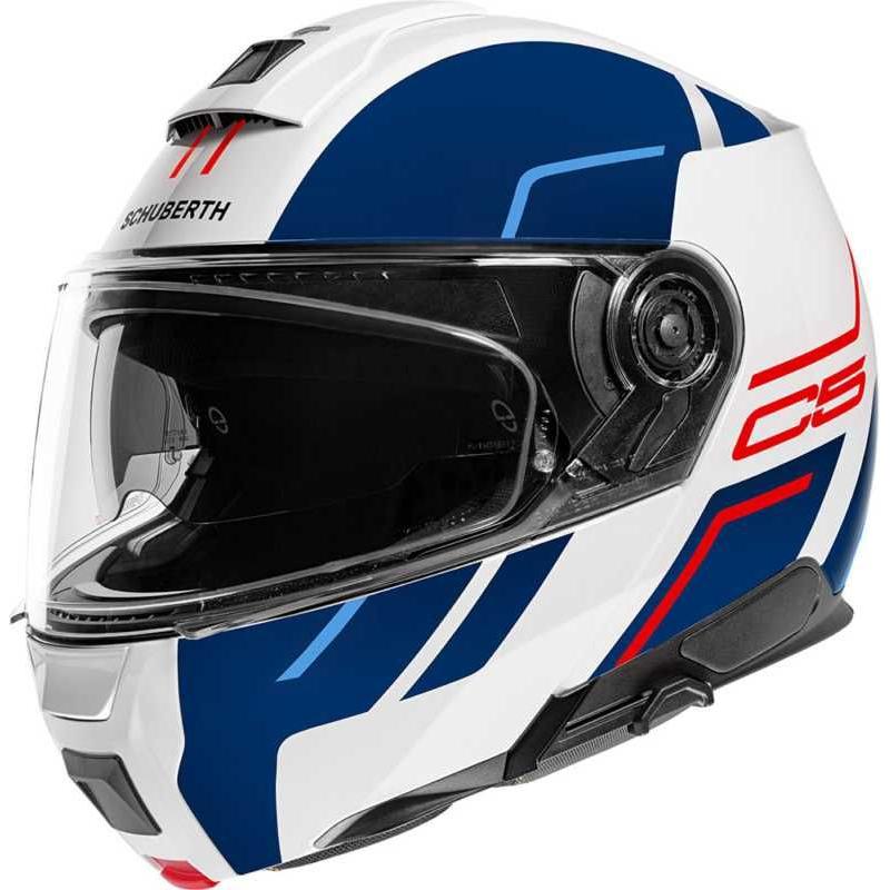 Schuberth C5 Master Flip-Up Helmet Blue / White - FREE UK Shipping, FREE 365 Day Returns | Moto Central
